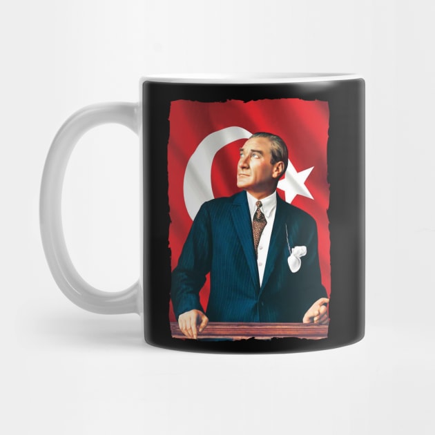 Atatürk and Flag by Tuwegl